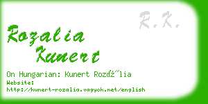 rozalia kunert business card